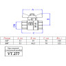 Кран шаровой VALTEC VALGAS 1/2" Ду15 Ру40 с внутренней резьбой VT.277.N.04 4