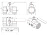 Кран шаровой VALTEC PERFECT 1 1/4" Ду32 Ру63 с внутренней резьбой VT.314.N.07 5