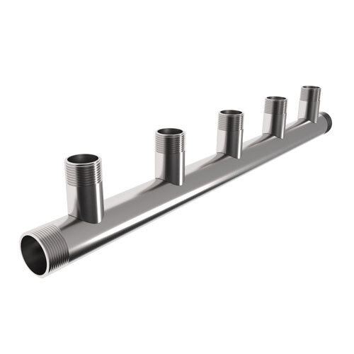 Коллектор распределительный GIDRUSS DMSS-32-25x5 5-ти контурный НР 1 1/4"x1" Ду 32 Ру 10 магистральный