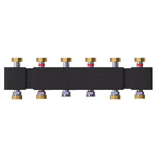 Коллектор распределительный Meibes M66301.931 5-ти контурный ВР-НР 1 1/2" DN 40 PN 6 в теплоизоляции