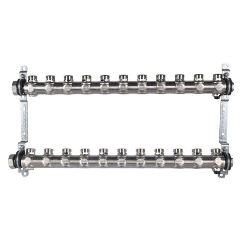 Коллекторная группа Oventrop Multidis SH 1 1407161 11-ти контурный ВР-НР 1"x3/4" DN 25 PN 4 с регулирующими клапанами