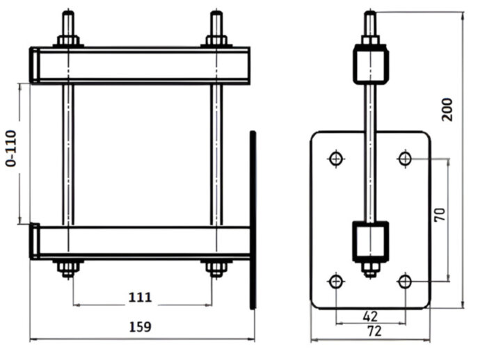 Универсальный кронштейн VALTEC VTc.100.S.U для гидроразделителя