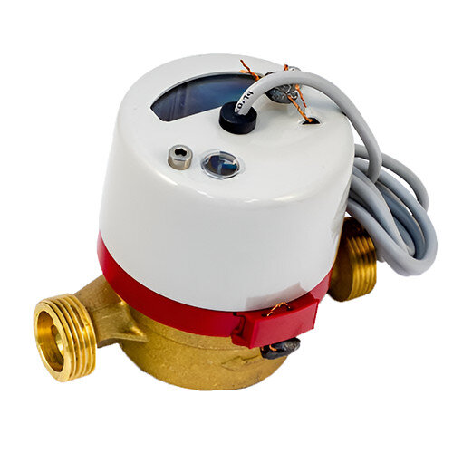 Счетчик для горячей воды Тепловодомер ВСТ-15 крыльчатый одноструйный резьбовой с импульсным выходом