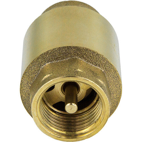 Клапан обратный латунный Aquasfera 3002 DN 40 PN 25 резьба - 1 1/2'', пружинный с латунным штоком, резьбовой ВР-ВР, 3002-05