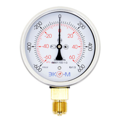 Манометр (тягомер) ЭКОМЕРА КМ Ду 100 мм Ру -60-60 кПа