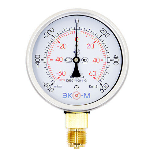 Манометр (тягомер) ЭКОМЕРА КМ Ду 100 мм Ру -60-60 кПа