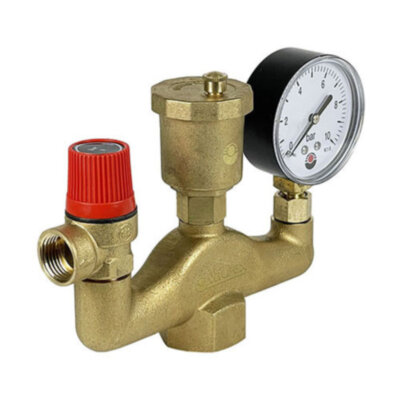 Группа безопасности VALFEX VF.461.0.3 ВР 1"x1/2"x1/4" DN 25 PN 10 для закрытых систем отопления