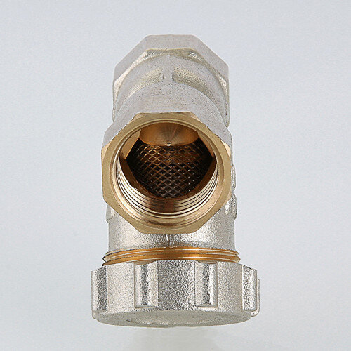 Фильтр механической очистки VALTEC VT.193 ВР 1" DN 25 PN 20 косой с заглушкой латунный