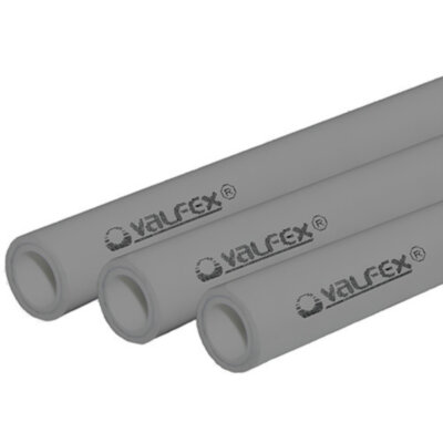 Полипропиленовая труба VALFEX 20х3,4х2000 PN 25 SDR 6 армированная алюминием серая