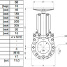 Задвижка шиберная ножевая VAG ZETA DN 65 PN 10 со штурвалом 2
