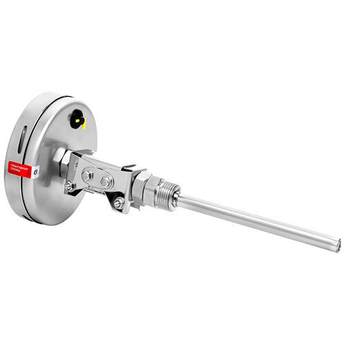 Термометр РОСМА БТ-54.220-200 Дкорп=100мм 10 МПа кл. 1,5 G1/2" Траб = 0...+120°C биметаллический коррозионностойкий готовый к гидрозаполнению, универсальный 00000036528