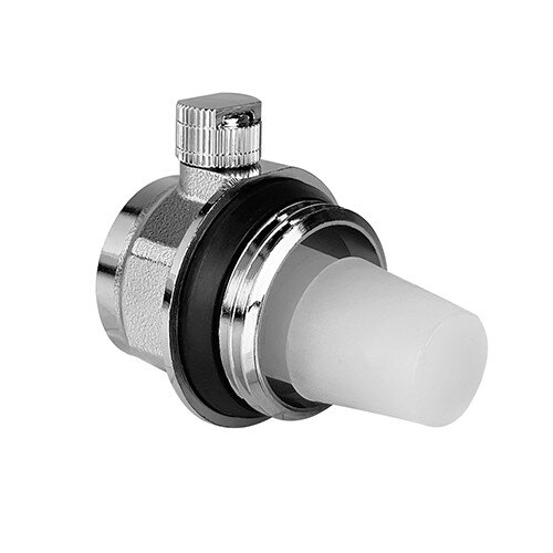 Воздухоотводчик автоматический VALFEX VF.500.R.100 Ду 25 Ру 10 для радиатора правый латунный с никелированным покрытием