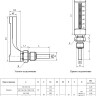 Термометр РОСМА ТТ-В-110/30 П11 Зав.№ Корп=110мм L=30мм 10 МПа G1/2" Траб = -30…+70°C жидкостный виброустойчивый прямой УТ-00053981 2