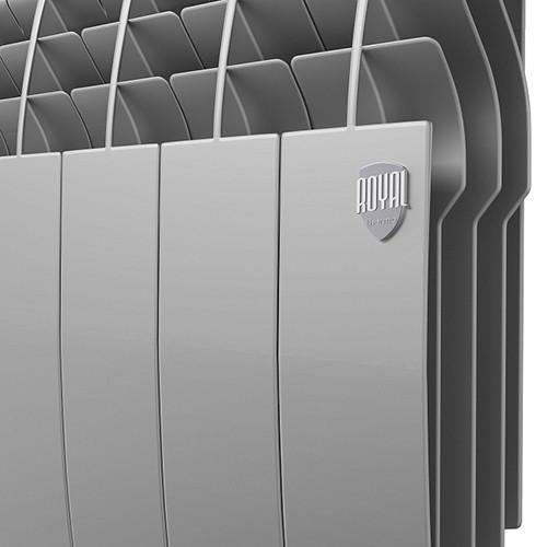 Радиатор биметаллический Royal Thermo BiLiner 350 VR (8 секций) Silver Satin 3