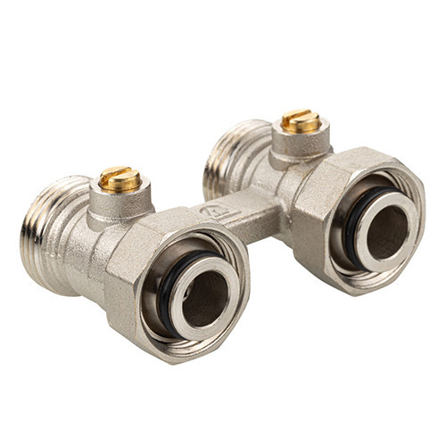 Узел радиаторный Valtec VT.345.NE 3/4" (евроконус) PN 10 для нижнего подключения прямой, без адаптеров