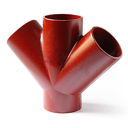 Крестовина плоская 45° SML DN 125/100/100 мм чугунная