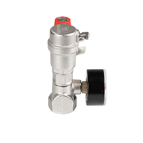 Группа безопасности VALTEC VT.460.0.3 1'' (0…4 бар) DN 25 PN 10 для котла, латунная с никелевым покрытием 7