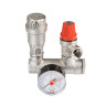 Группа безопасности VALTEC VT.460.0.3 1'' (0…4 бар) DN 25 PN 10 для котла, латунная с никелевым покрытием 9