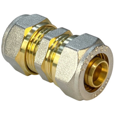 Соединитель обжимной переходной VALFEX VF.303.N Ду 26х20 Ру 25 никелированный латунный