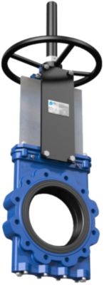 Задвижка шиберная VALSTOK VGL-012-01-HW-NR Ду 80 Ру 10/16 двусторонняя чугунная межфланцевая штурвал с выдвижным шпинделем