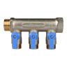 Коллектор распределительный STOUT SMB 6201 3 отвода ВР-НР 3/4"х1/2" DN 20 PN 10 с шаровыми кранами синяя рукоятка 2