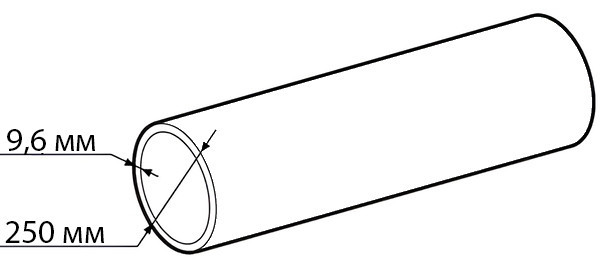 Труба ПНД техническая SDR26 d250х9,6 тип СЛ 2