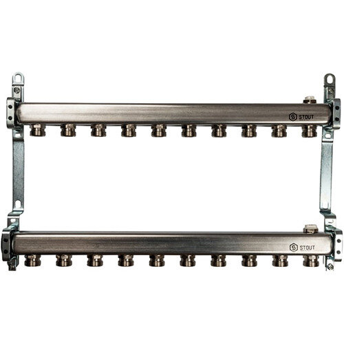 Коллектор STOUT для радиаторной разводки 10 выходов