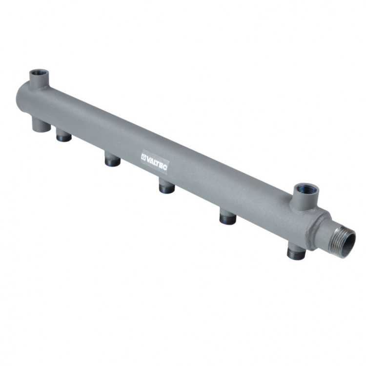 Коллектор распределительный VALTEC VTc.510.BS.SG50060402 2 отвода ВР-НР 1"x1/2" DN 25 PN 16 без регулировки 1