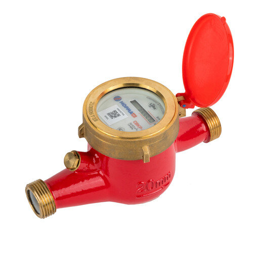 Счётчик воды НОРМА ИС СВКР-20 Г Ду 20 Ру 16 с радиомодулем для горячей воды