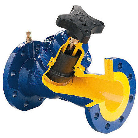 Клапан балансировочный Zetkama 447 Ду300 Ру16 чугунный фланцевый zSTA 447A300C72