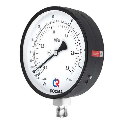 Мановакуумметр РОСМА ТМВ-611Р.00 NH3 (-0,1...1,5 MПa) Дкорп=150мм кл. 1,5 M20x1,5 аммиачный радиальный 00000036573 3
