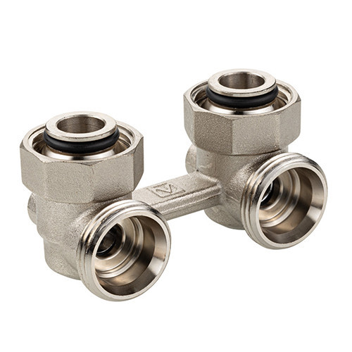 Узел радиаторный Valtec VT.345.ANE 3/4" (евроконус) PN 10 для нижнего подключения угловой, без адаптеров