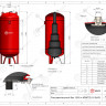 Бак расширительный KRATS VEMS-1000-L0 НР 2" DN 800 PN 10 мембранный для отопления 2