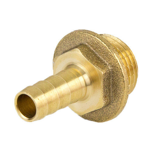 Переходник для шланга латунный Aquasfera 9102 DN 20x25 PN 25 резьба - 3/8''x25, резьбовой НР-НР, 9102-09