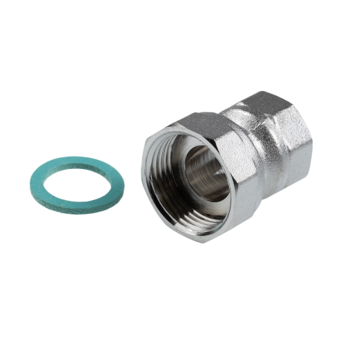 Латунный полусгон VALTEC 1" х 3/4" с накидной гайкой и внутренней резьбой VTr.614.N.0605