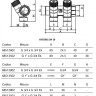 Коллектор распределительный Luxor CP 452 2 отвода ВР-НР 3/4" DN 20 PN 10 с регулирующими клапанами 2