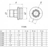 Ниппель переходной VALTEC VTr.601 ВР 1"х3/4" DN 25x20 PN 16 коллекторный латунный 2
