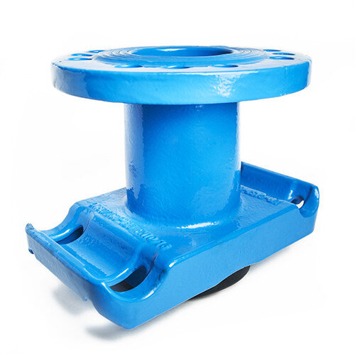 Отвод седловой фланцевый UR-CAST UR-61-B DN 200-B мм х 450-1000 мм PN 16 чугунный