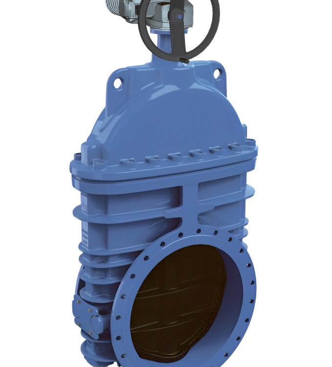 Задвижка AVK 15/42 DN 450 PN 10 фланцевая клиновая чугунная с электроприводом AUMA с обрезиненным клином