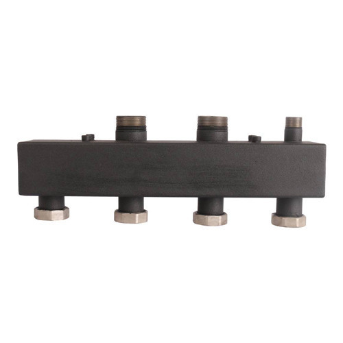 Коллектор распределительный ROMMER RDG-0017-004002 2-х контурный НР 1 1/2" Ду 40 Ру 4 без теплоизоляции 2