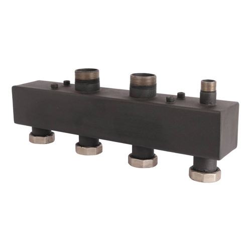 Коллектор распределительный ROMMER RDG-0017-004002 2-х контурный НР 1 1/2" Ду 40 Ру 4 без теплоизоляции 1