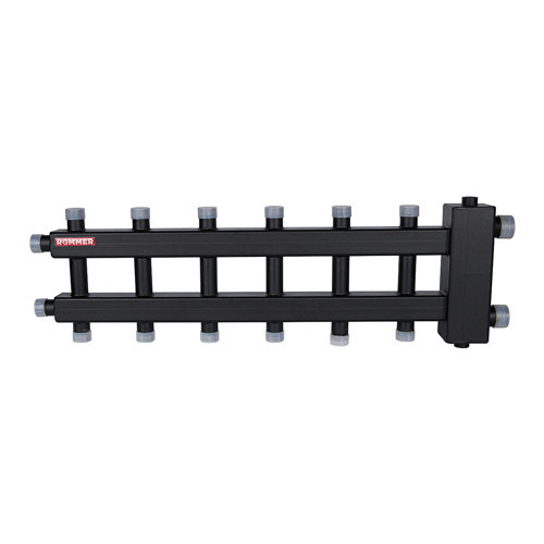Коллектор распределительный ROMMER RDG-0060-024037 7-ми контурный НР 1 1/4" Ду 32 Ру 4 дублёр компакт с гидравлическим разделителем 2