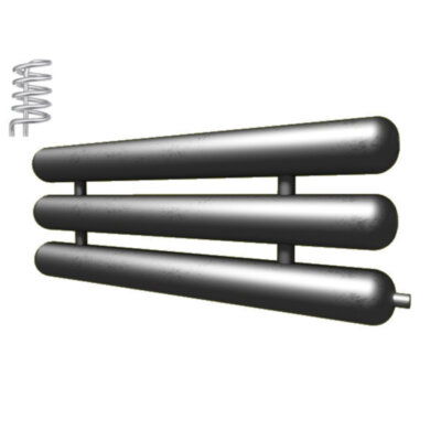 Регистр отопления РАЭ-3x76x2,5-2000 автономный трёхрядный с эллиптическими заглушками