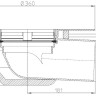 Корпус кровельной воронки HL64.1P/1-K DN110 горизонтальный выпуск, встроен.обогрев 2