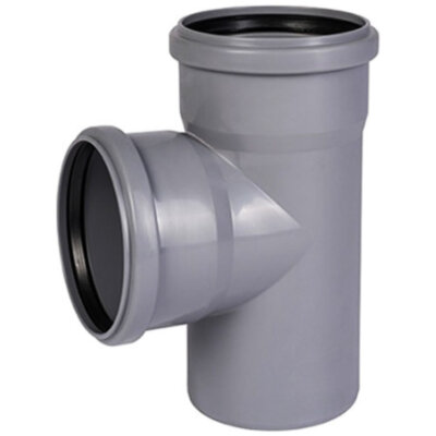 Тройник канализационный PP-H Ostendorf HT HTEA DN 90/50х87° цвет серый