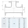 Тройник фланцевый HAWLE 8510 DN 250-250 PN 16 3