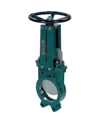 Задвижка межфланцевая Tecofi VG 4400-001 Ду 200 Ру 10 шиберная ножевая со штурвалом