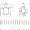 Кран шаровой NAVAL 285598 DN 300 PN 25 стальной стандартнопроходный фланцевый с редуктором 2