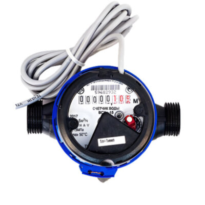 Счетчик для холодной воды Тепловодомер ВСХд-15-03 крыльчатый одноструйный резьбовой с импульсным выходом