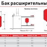 Бак расширительный Flamco Flexcon R 8 НР 3/4" DN 235 PN 6 мембранный для отопления 3